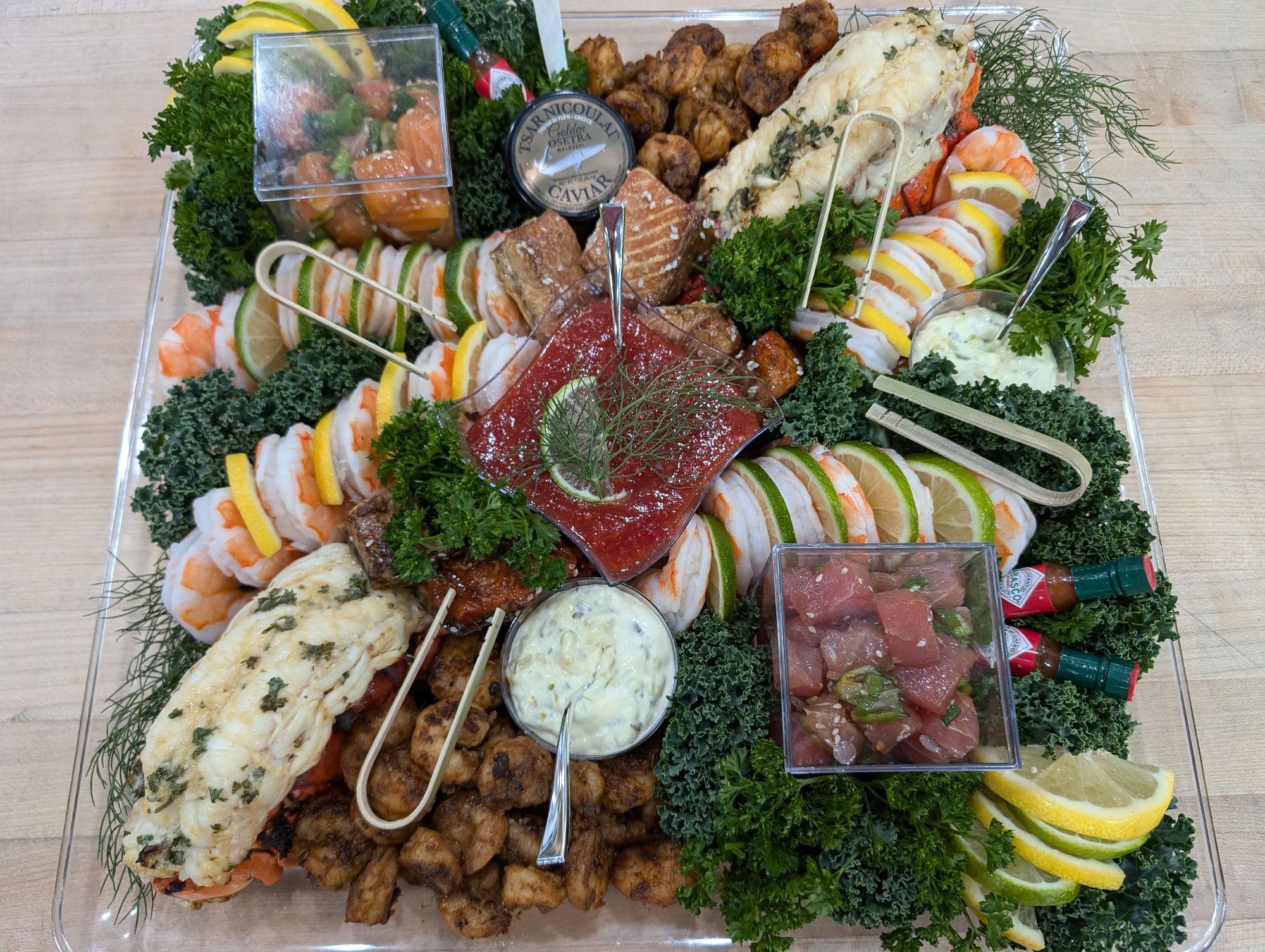 A signature ACN seafood catering platter
